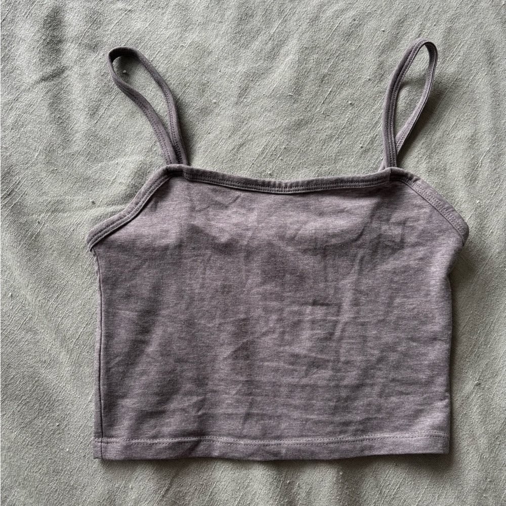 Gray Women's Cami Crop Top